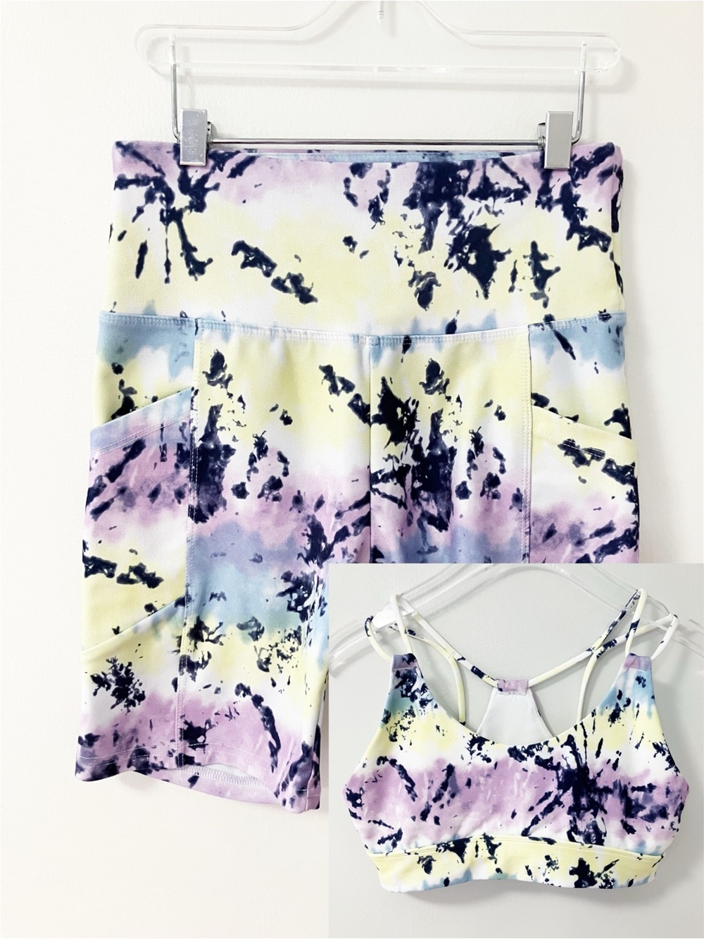 Wildfox Sweat | Tie Dye Bra & Leggings Set S Athletic Pilates Workout Yoga